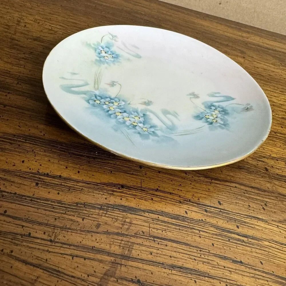 Antique 1898-1923 Jaeger & Co J&C Bavarian Bread Plate‎ Hand Painted Dessert